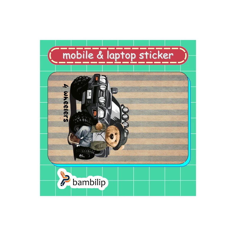 استیکر بامبیلیپ مدل کارت عابر طرح عروسک تدی کد 4704483