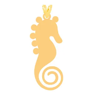 آویز گردنبند طلا 18 عیار زنانه کرابو مدل اسب دریایی Kr31561