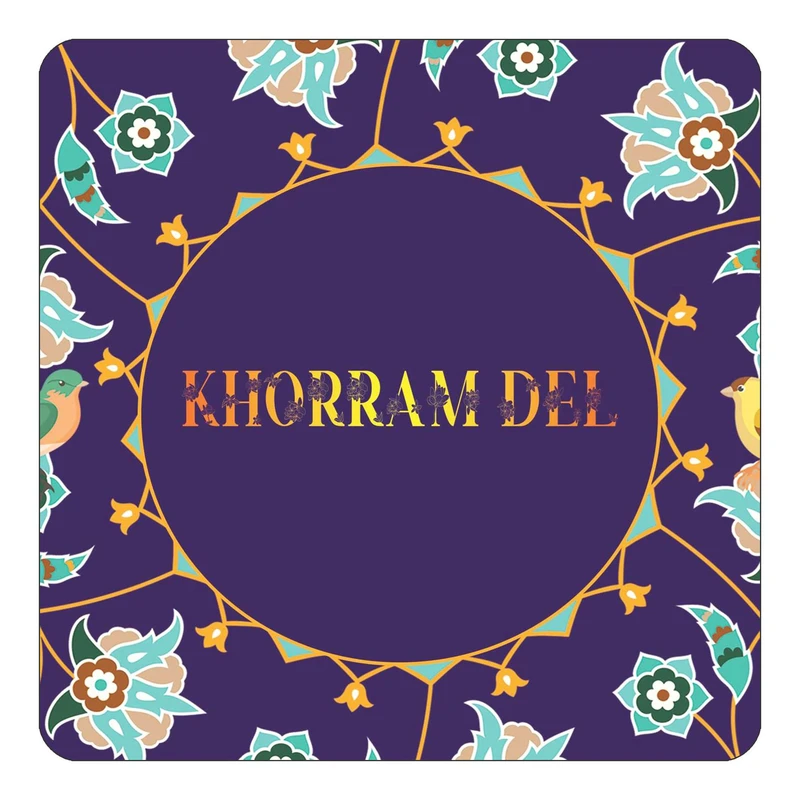 مگنت کاکتی طرح اسم خرم دل khorram del مدل گل و بلبل کد mg14613
