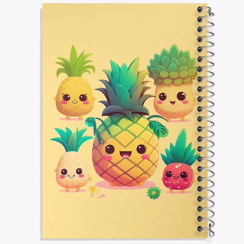 دفتر نقاشی 50 برگ خندالو طرح آناناس کیوت کد N1636
