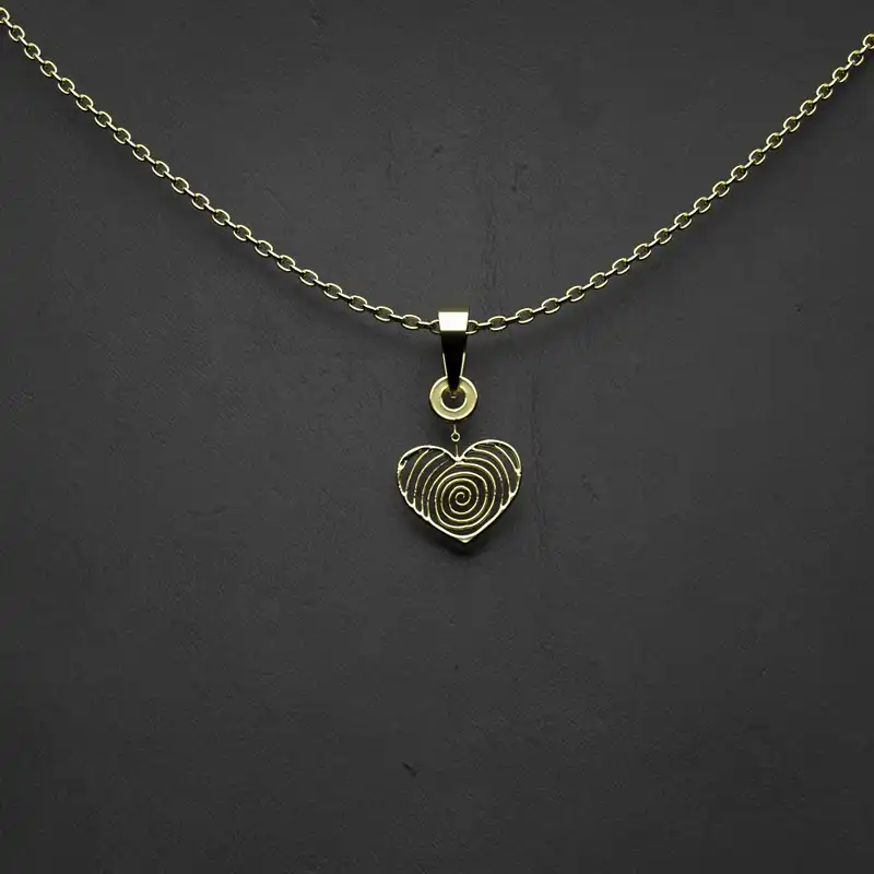 گردنبند طلا 18 عیار زنانه مدوپد مدل  طرح قلب کد DD1152