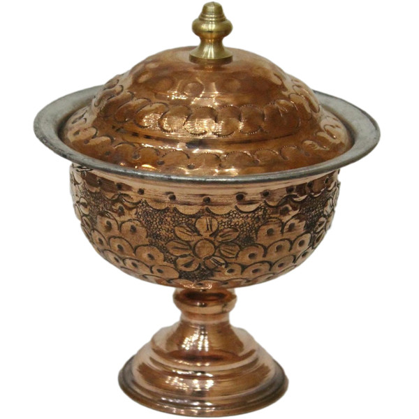 قندان مسی مدل گل