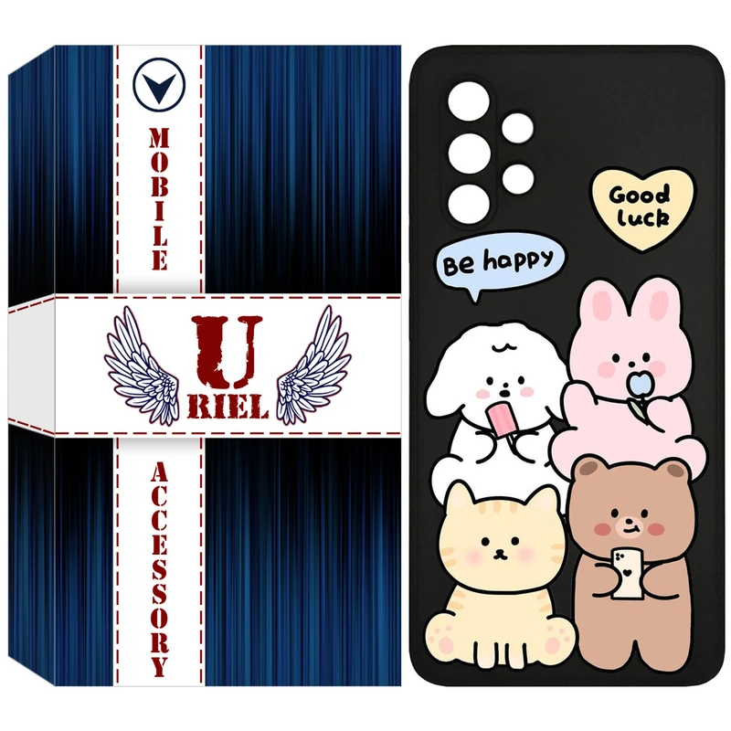 کاور یوریل مدل KSH کد 14 طرح هپی مناسب برای گوشی موبایل سامسونگ Galaxy A32 4G