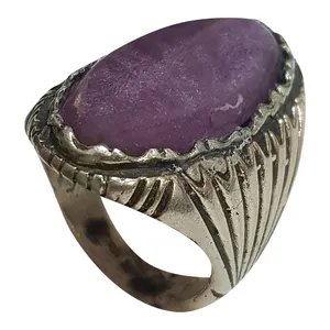 انگشتر نقره مردانه مدل آمیتیست افریقایی AA2219