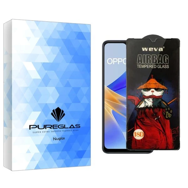 محافظ صفحه نمایش پیور گلس مدل NueGlas Airbag مناسب برای گوشی موبایل اوپو A17k