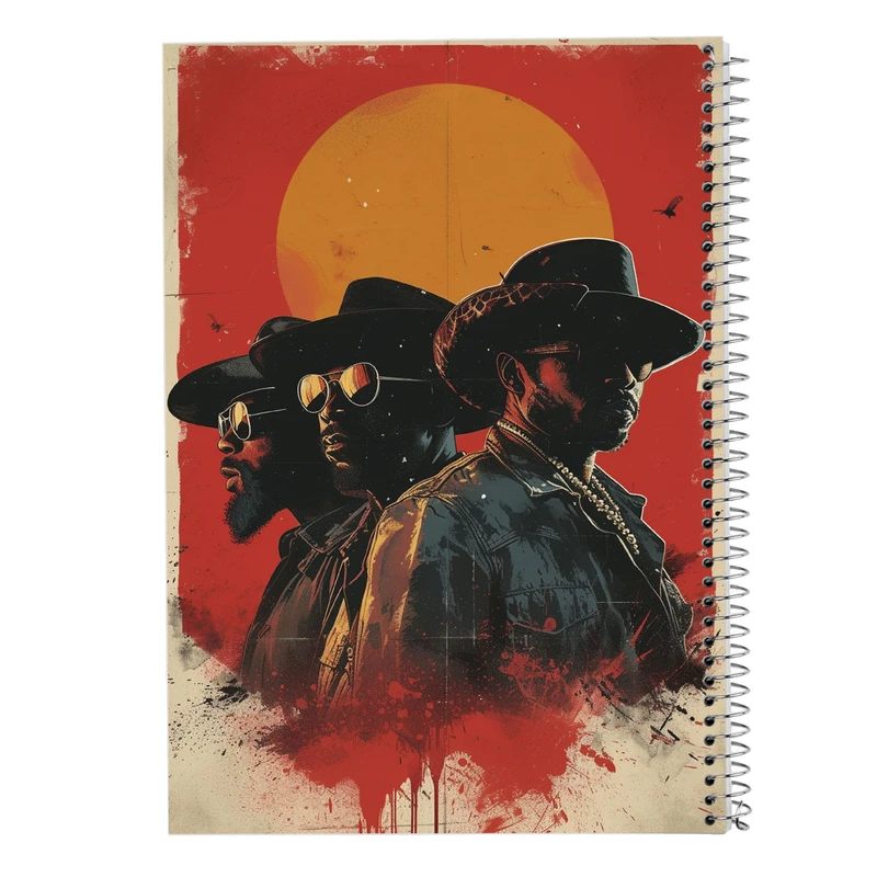 دفتر نت موسیقی 50 برگ مدوپد مدل رد دد red dead کد DF13542