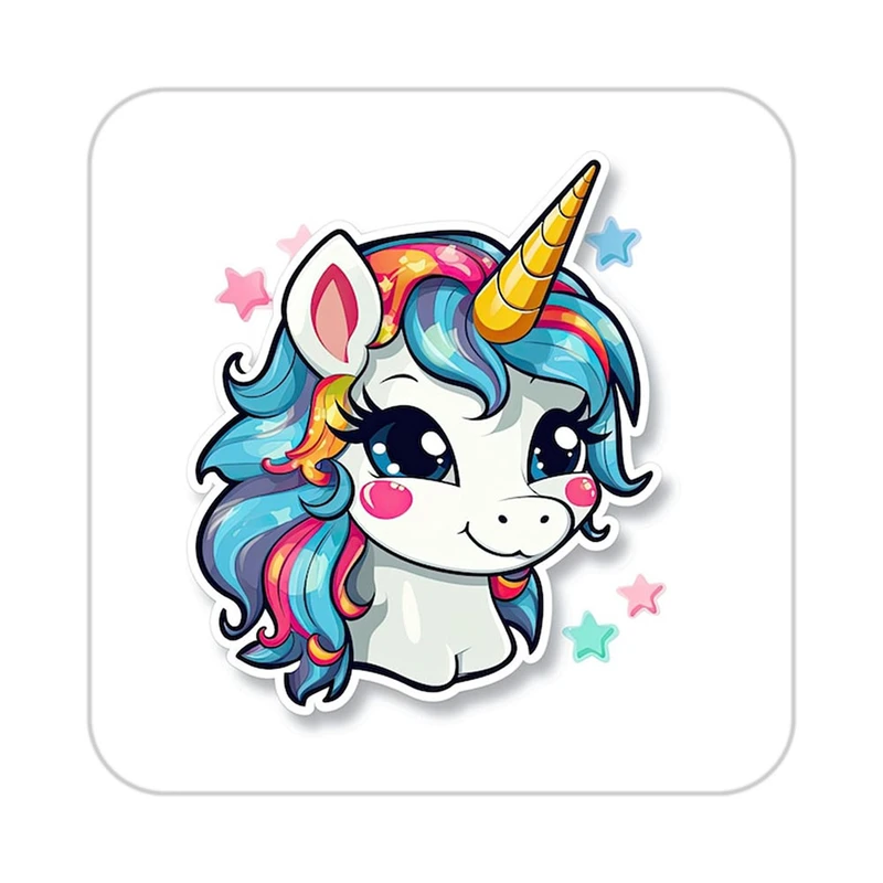 زیر لیوانی کاکتی طرح اسب تک شاخ و یونیکورن مدل mp30525