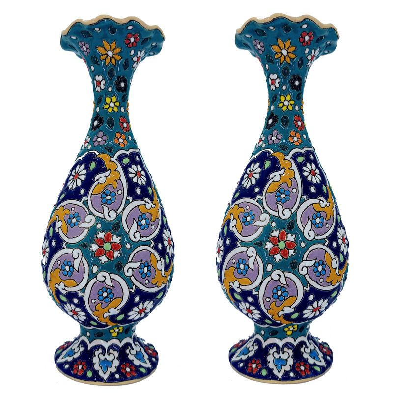 گلدان میناکاری کد ZMN-88-203 بسته 2 عددی