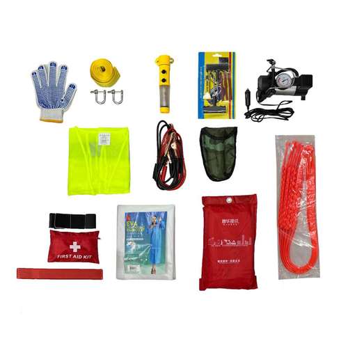  کیف لوازم اظطراری و کمک های اولیه خودرو کد 1401 مجموعه 14 عددی
