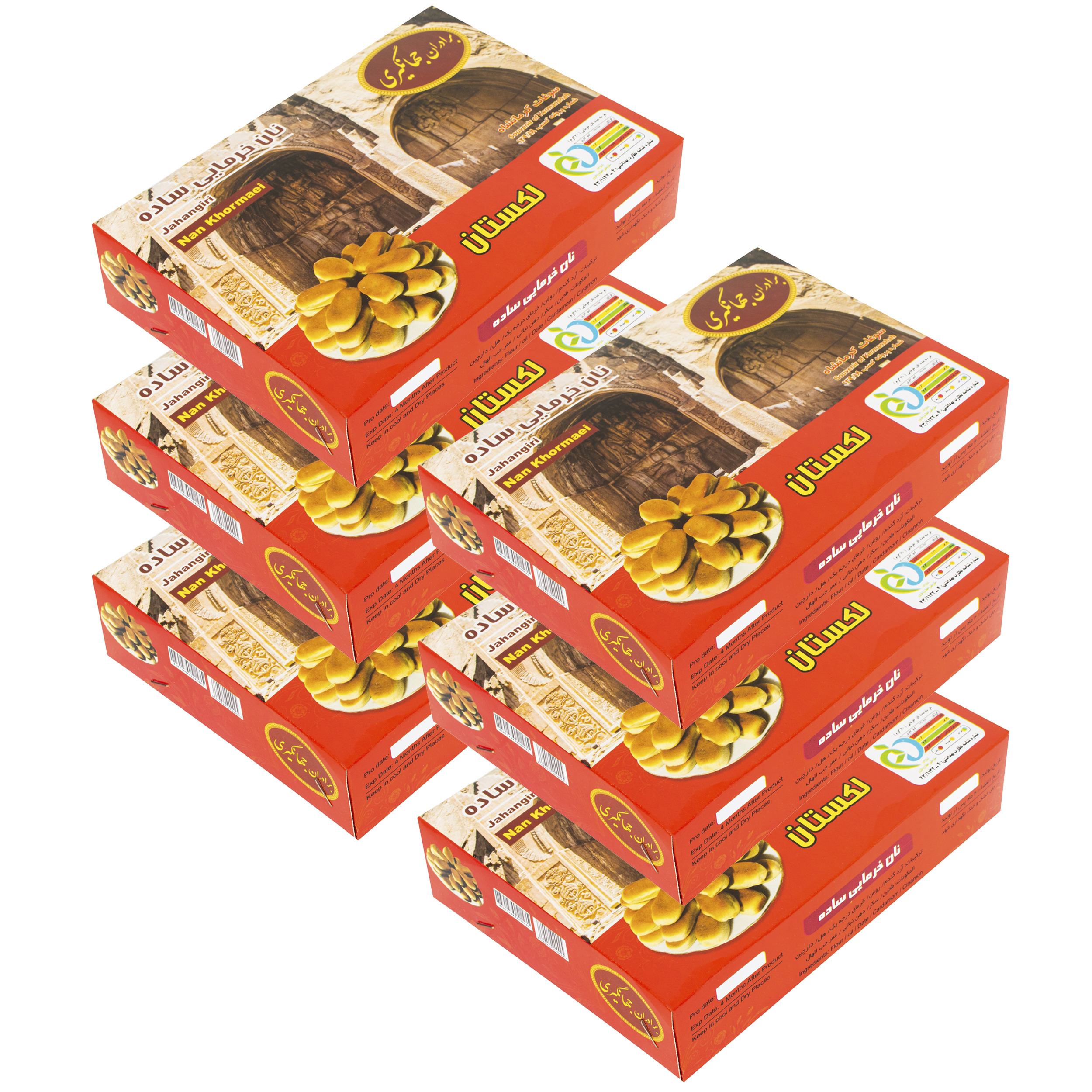 نان خرمایی لقمه ای لکستان - 600 گرم مجموعه 6 عددی