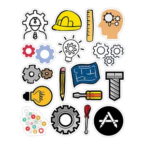 استیکر لپ تاپ توییجین و موییجین طرح مهندسی کد 02 مجموعه 17 عددی