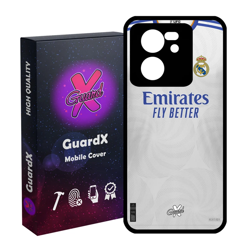 کاور گارد ایکس طرح رئال مادرید مدل Glass10358 مناسب برای گوشی موبایل شیائومی 13T/13T Pro/Redmi K60 Ultra