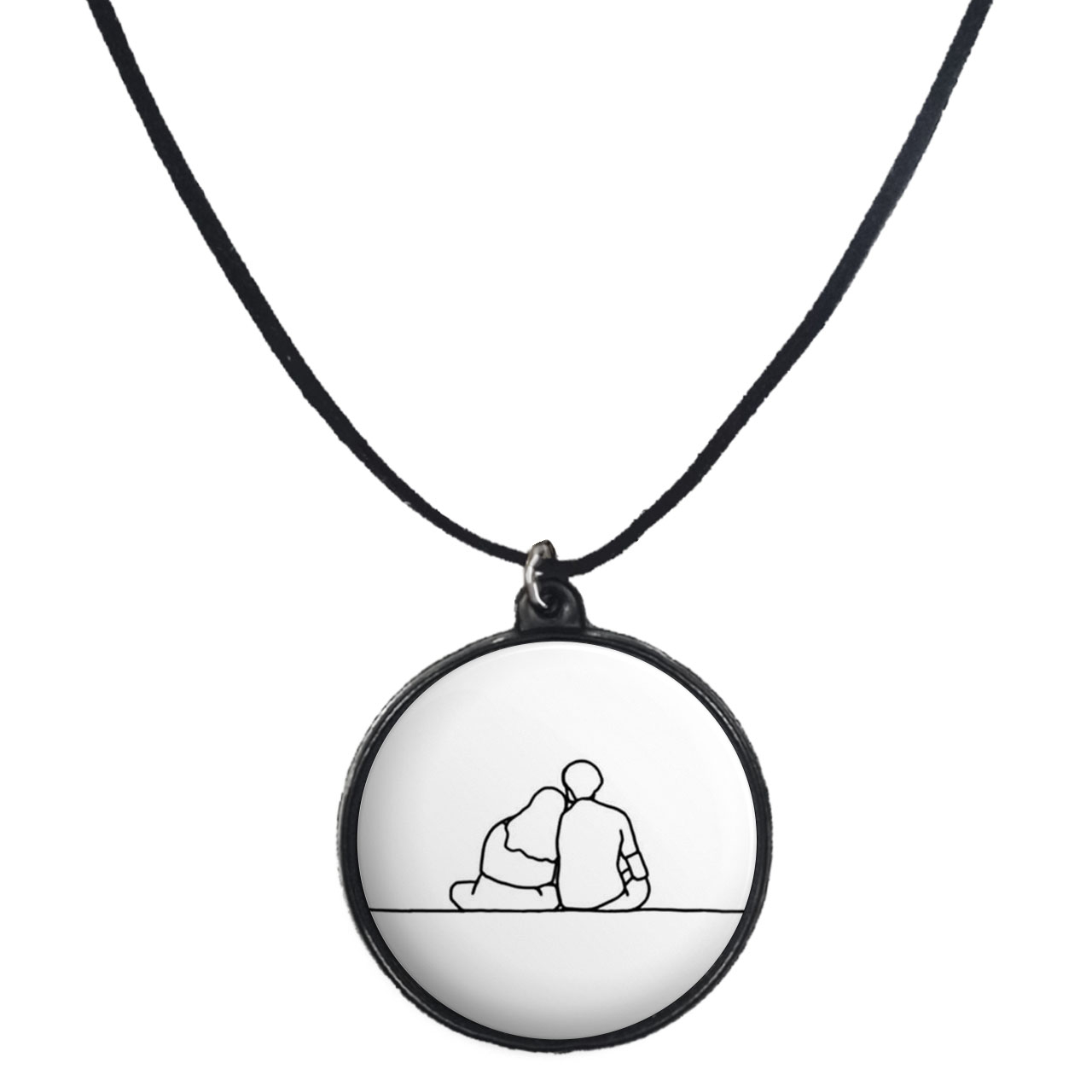 گردنبند پرمانه طرح عاشقانه کد pmb.7995 مدل دو طرفه