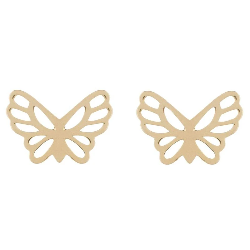 گوشواره طلا 18 عیار زنانه قیراط طرح پروانه کد GH4374