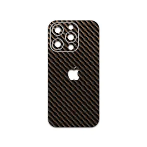 MAHOOT Glossy-Brown-Fiber Cover Sticker for Apple iPhone 14 Pro