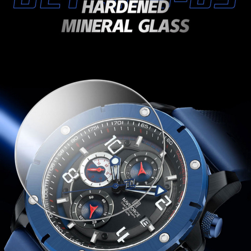 ساعت مچی عقربه‌ای مردانه نیوی فورس مدل سه موتوره کرنوگراف تقویمدار