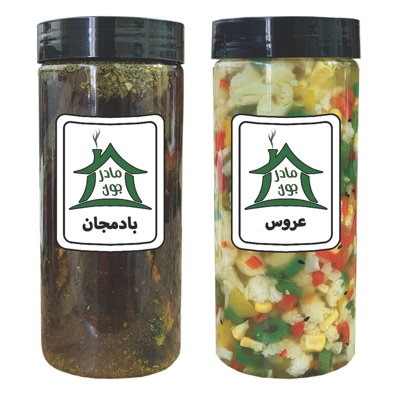 ترشی عروس و بادمجان خونه مادرجون - 1400 گرم بسته 2 عددی