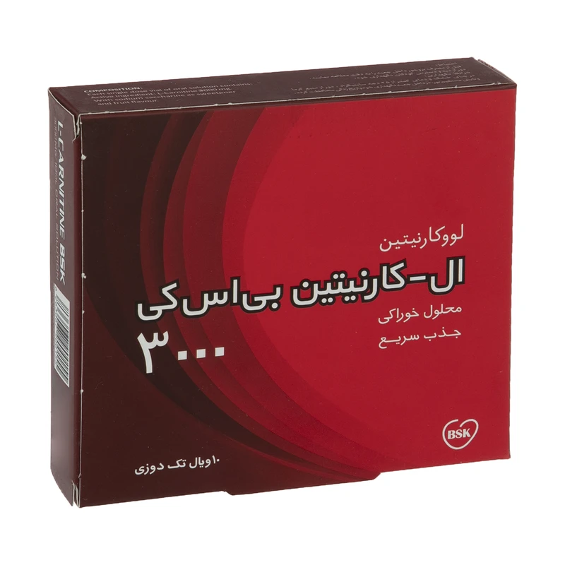 محلول خوراکی ال - کارنیتین 3000 میلی گرمی بی اس کی  بسته 10 عددی