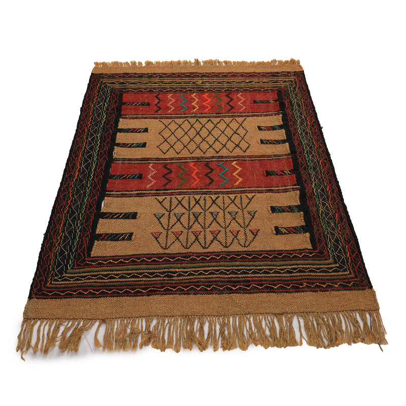 گلیم دستبافت مدل سفره کردی کد 4020513