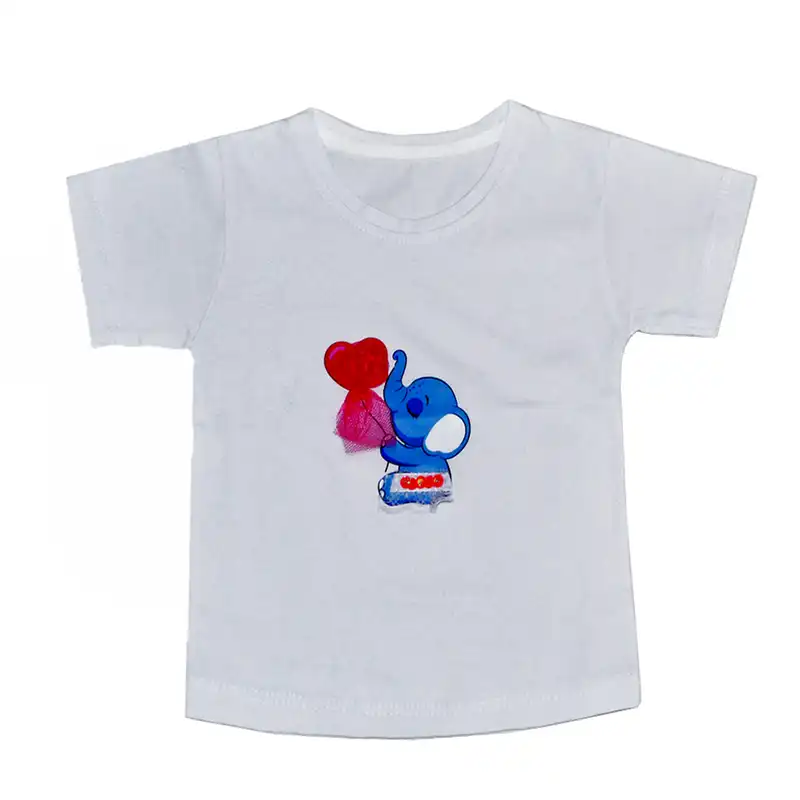 تی شرت آستین کوتاه بچگانه مدل پنبه ای طرح فیل