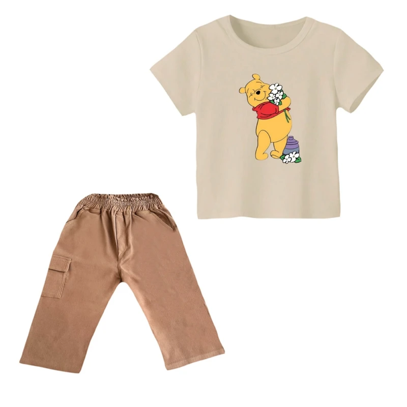 ست تی شرت و شلوارک پسرانه مدل پو کد 70