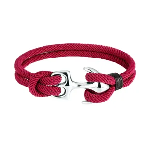 دستبند زنانه مدل لنگر پاراکورد نخی کد 3055