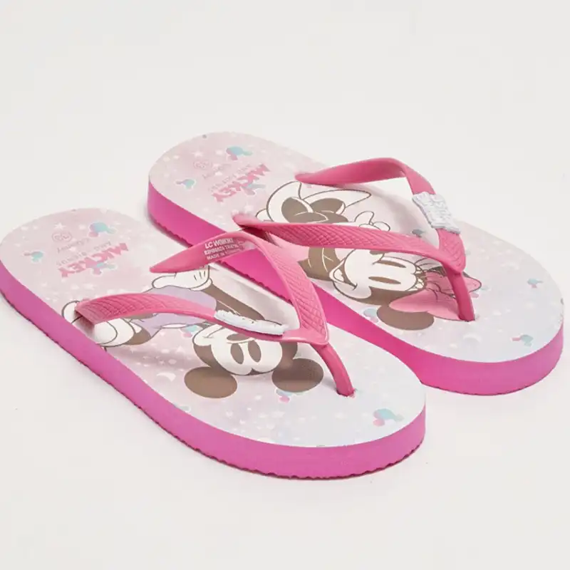 دمپایی لاانگشتی زنانه ال سی وایکیکی مدل میکی و مینی استپ دار