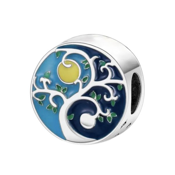آویز گردنبند نقره زنانه پاندورا مدل Stars moon cubic 65260