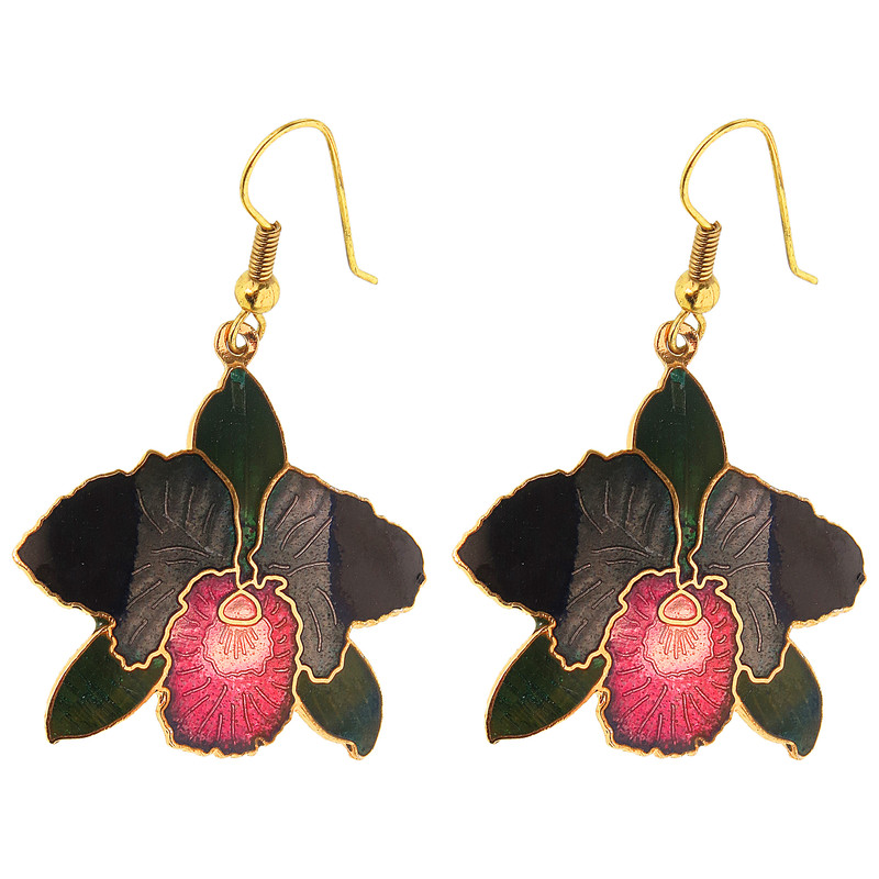 گوشواره دخترانه مدل گل برگ دار C