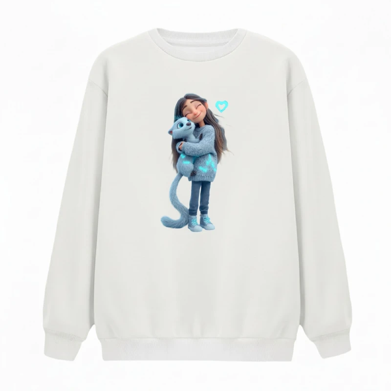 سویشرت زنانه مدل دخترک و سمور 