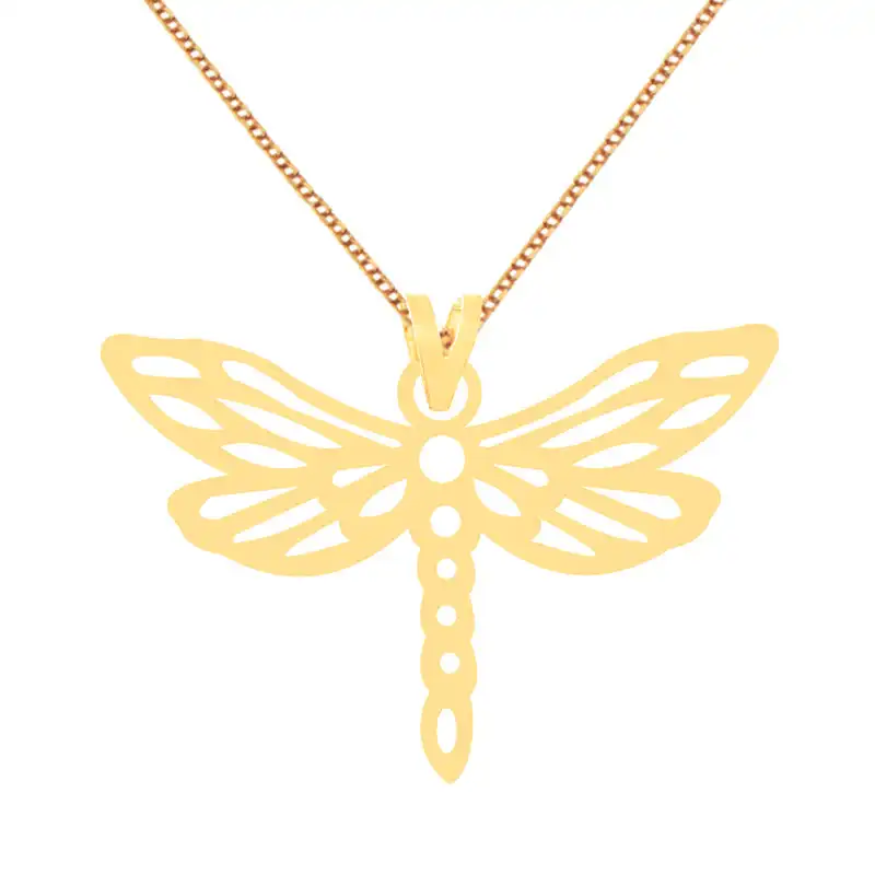 گردنبند طلا 18 عیار زنانه الن نار مدل طرح سنجاقک ELN70074