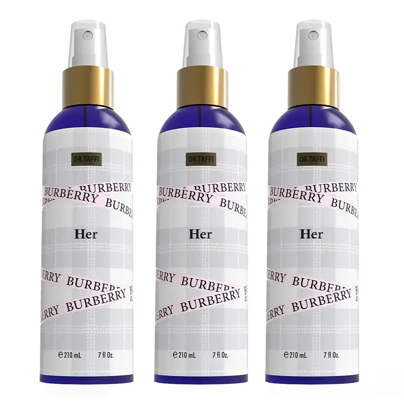 اسپری بدن زنانه دکتر تافی مدل بربری هر  حجم 210 میلی لیتر مجموعه سه عددی