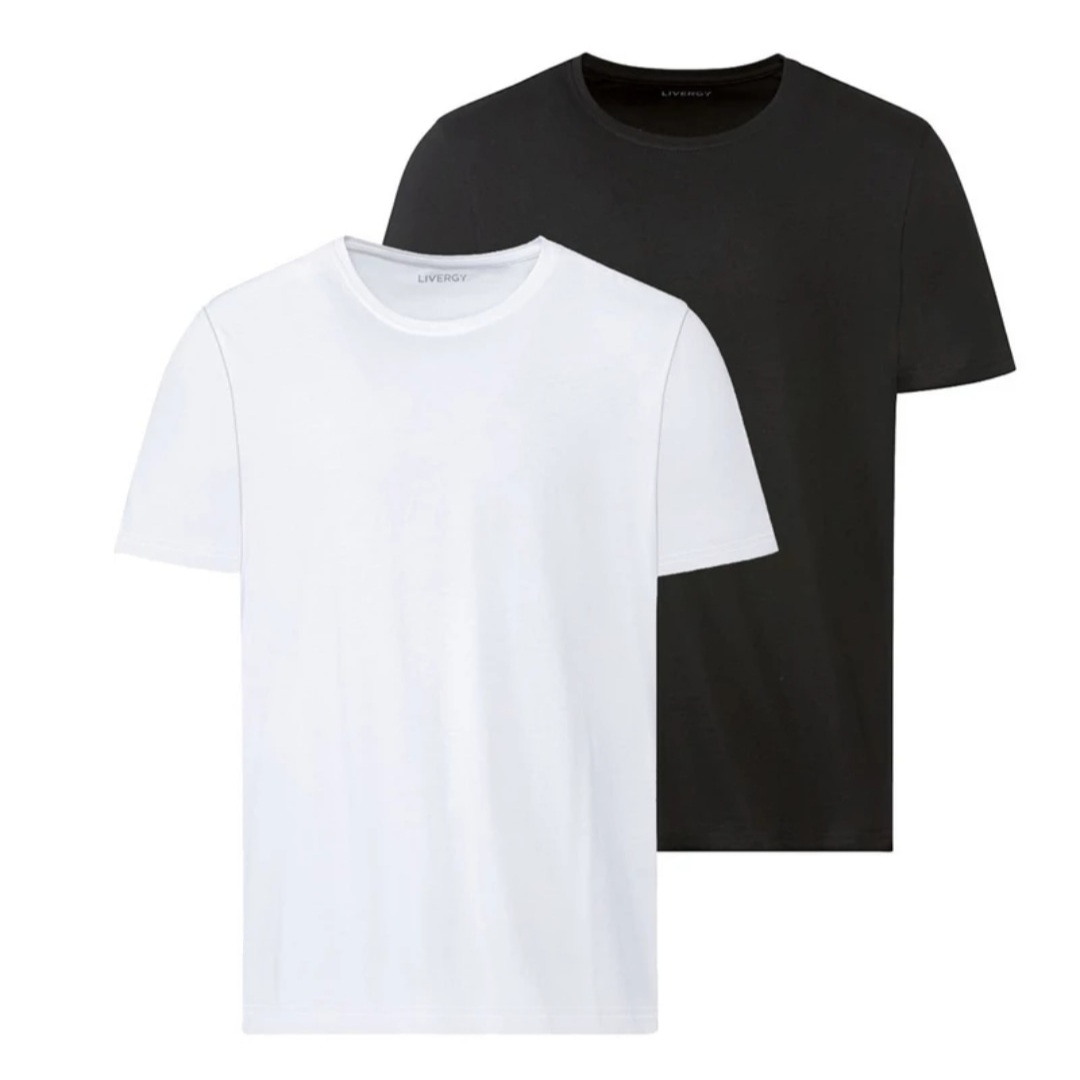 تی شرت آستین کوتاه مردانه لیورجی مدل X2025 مجموعه دو عددی