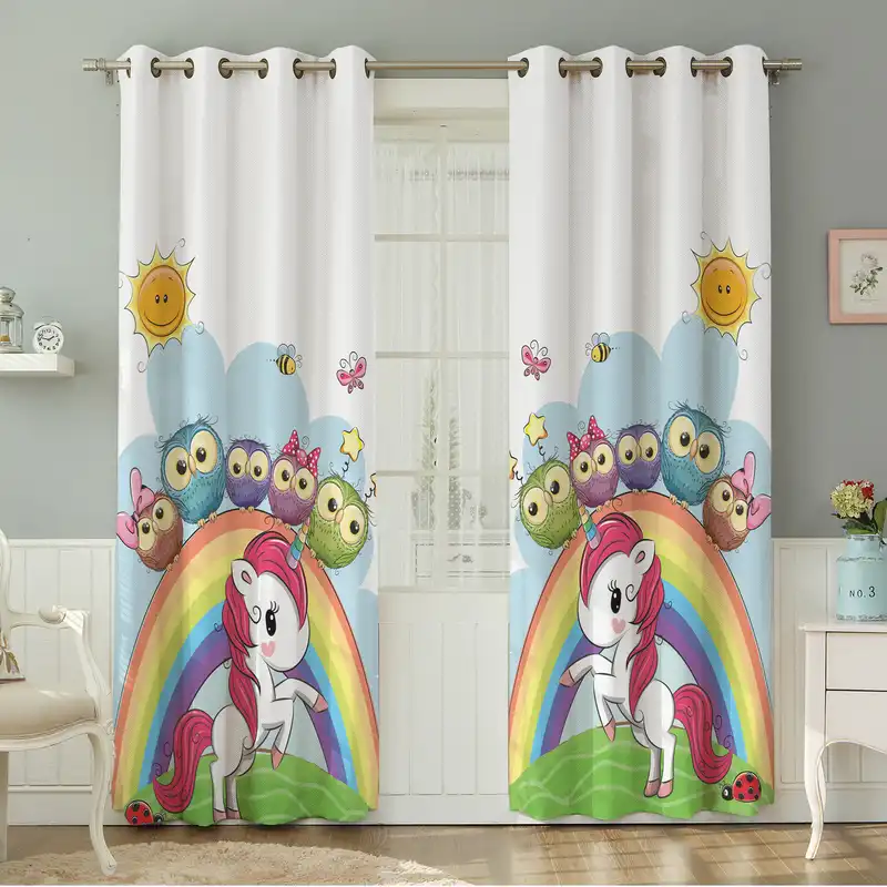 پرده نیروانا طرح کودک مدل مخمل کد 4978سایز 140×280 سانتی متر