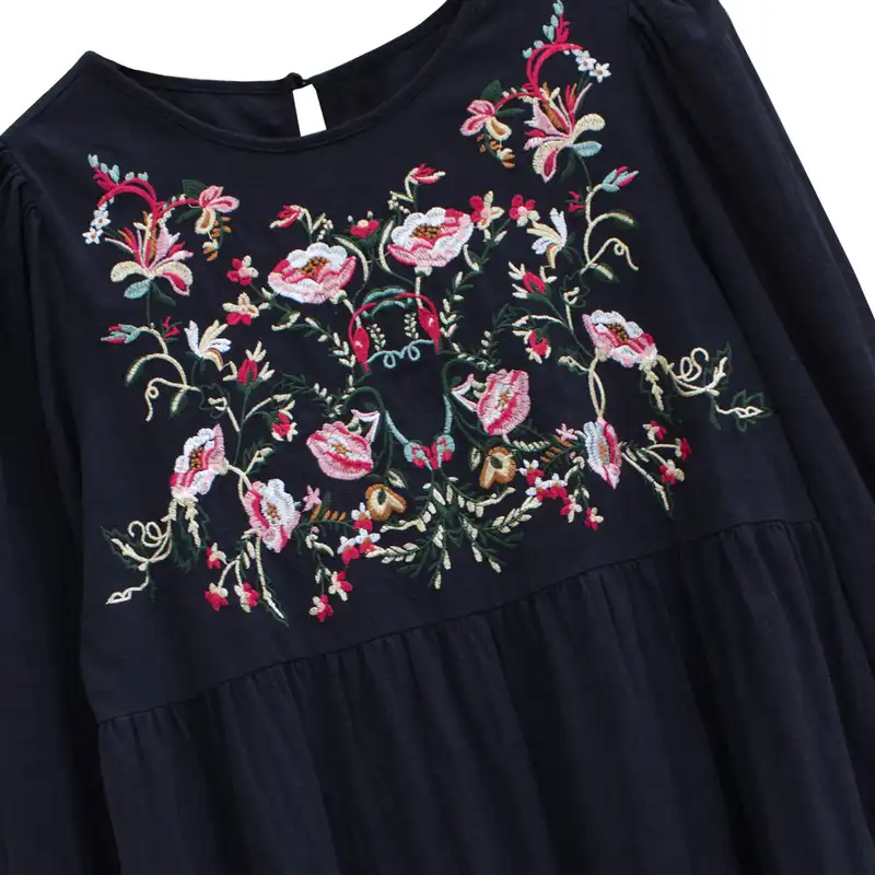 مانتو زنانه مدل گلدوزی شده کد SH72