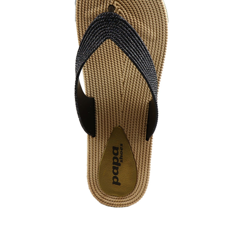 دمپایی لاانگشتی زنانه پاپا مدل ترمه پلاس کد 01