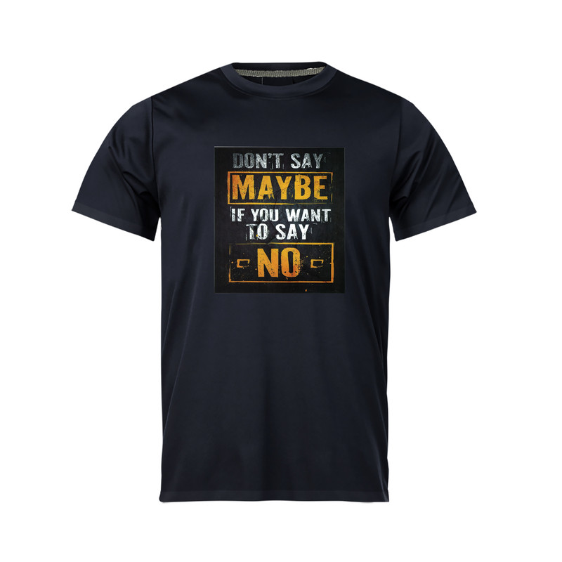 تی شرت آستین کوتاه مردانه مدل dont say maybe_NC1_1012 رنگ مشکی