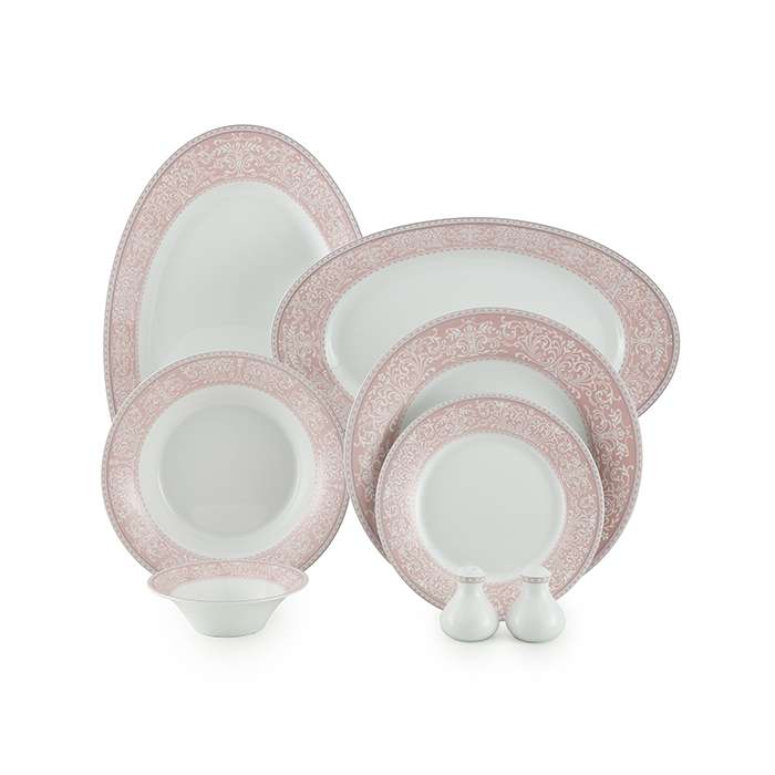 سرویس چینی 35 پارچه غذاخوری چینی زرین ایران طرح شهرزاد مدل ورونا درجه یک سرویس چینی 35 پارچه غذاخوری چینی زرین ایران طرح شهرزاد مدل ورونا درجه یک