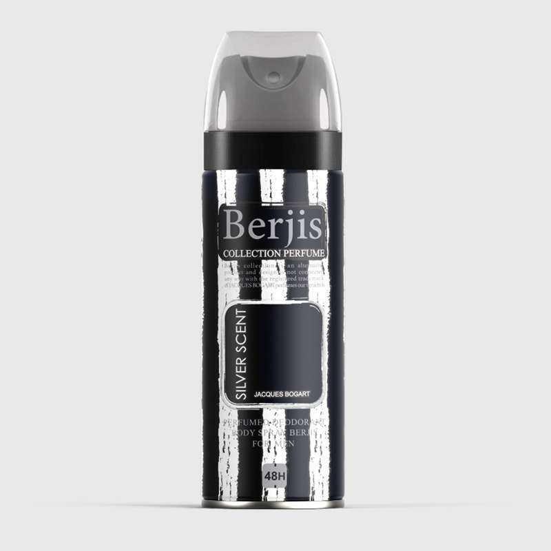 اسپری بدن مردانه برجیس مدل Silver Scent حجم 200 میلی لیتر اسپری بدن مردانه برجیس مدل Silver Scent حجم 200 میلی لیتر