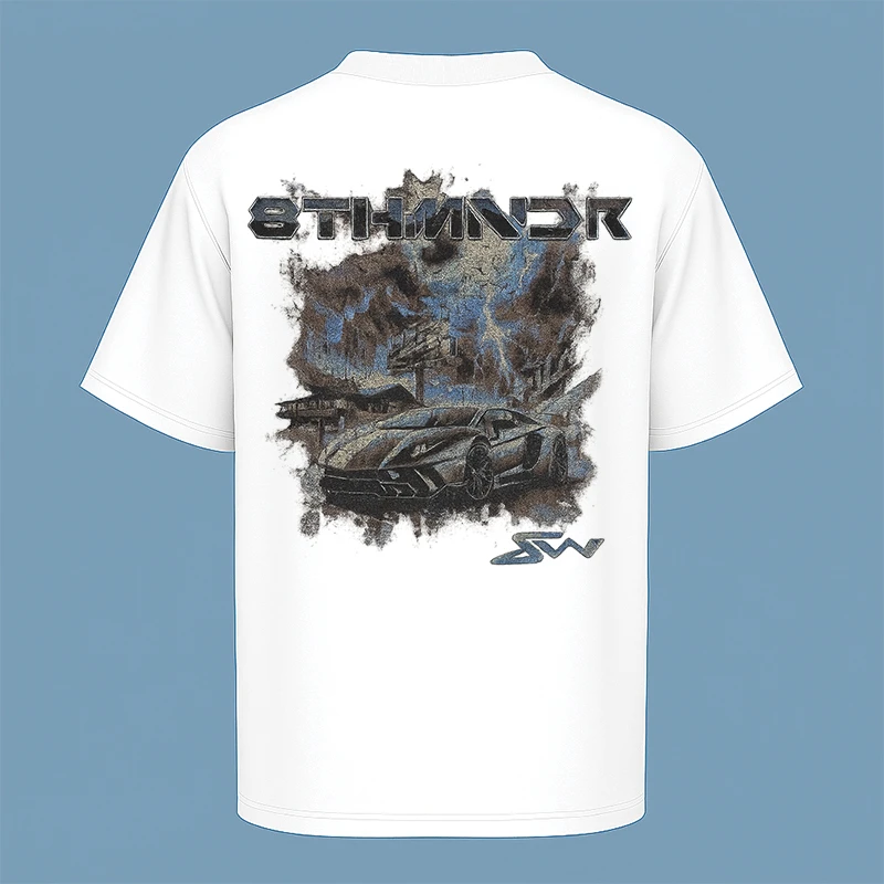 تی‌شرت آستین کوتاه مردانه مدل وینتیج ماشین باز کد c67