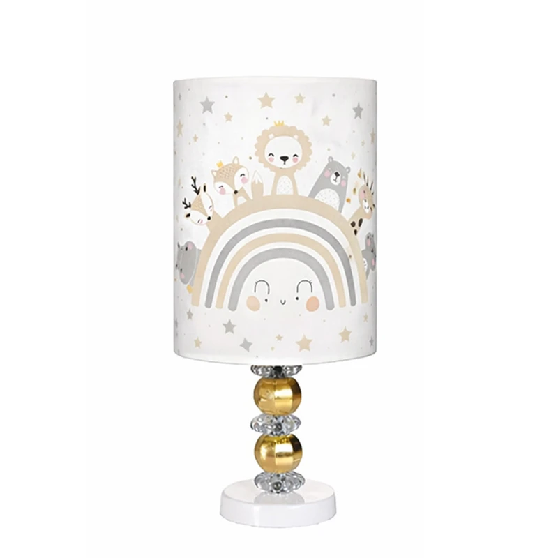 آباژور رومیزی کودک مدل رنگین کمان حیوانات