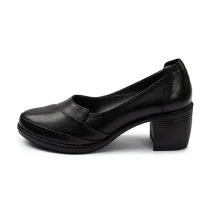 کفش پاشنه‌دار زنانه چرم عطارد مدل چرم طبیعی کد SH340