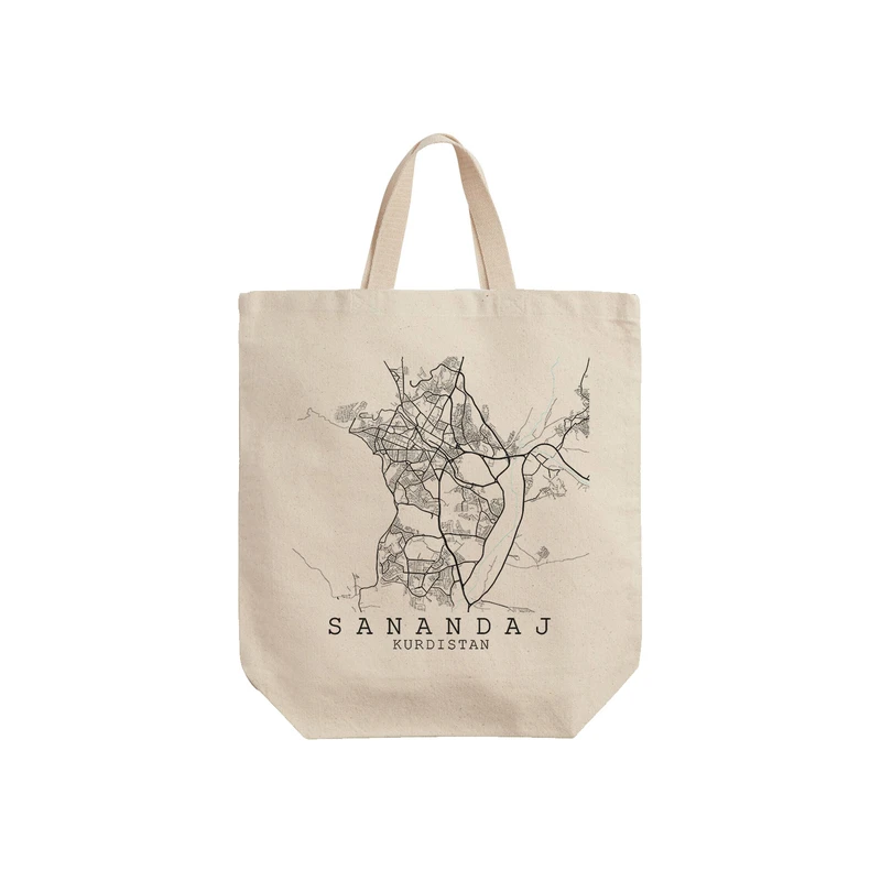 ساک خرید ترمه طراحان ایده مدل نقشه شهر سنندج کد map0517 - S
