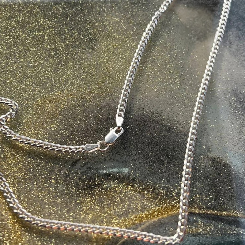 زنجیر نقره مردانه مدل کارتیر roz6 ایتالیا