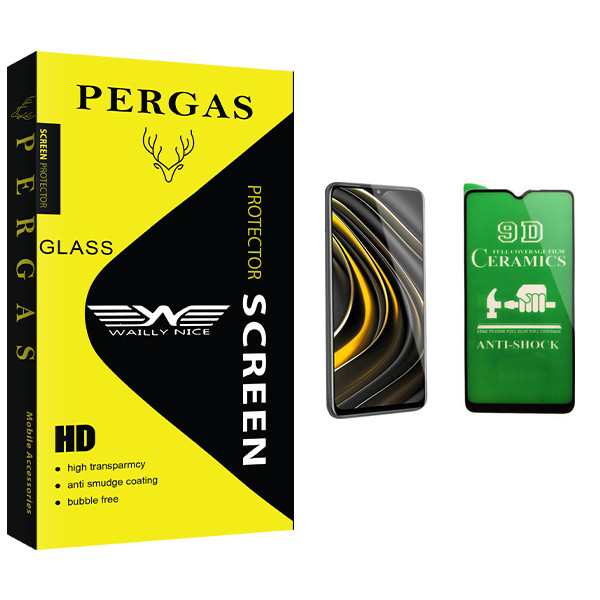 محافظ صفحه نمایش سرامیکی وایلی نایس مدل Pergas Glass مناسب برای گوشی موبایل شیائومی Poco M3