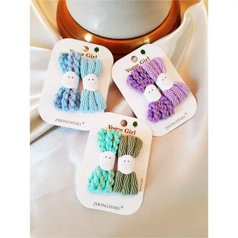 کش مو زنانه مدل بافته و مارپیچ کد ngr354 بسته 6 عددی