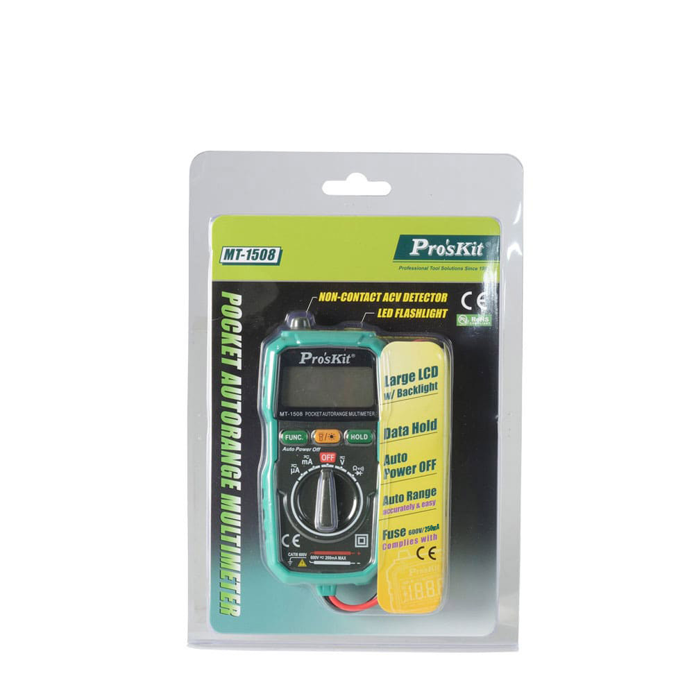 مولتی متر دیجیتال پروسکیت مدل MT-1508 مولتی متر دیجیتال پروسکیت مدل MT-1508