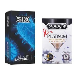  کاندوم سیکس مدل Anti Bacterial بسته 12 عددی به همراه کاندوم شادو مدل Platinum بسته 12 عددی
