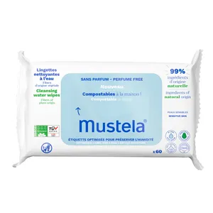 دستمال مرطوب کودک موستلا مدل 99% water مجموعه 60 عددی