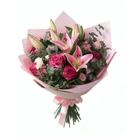 دسته گل رز طبیعی مدل 05